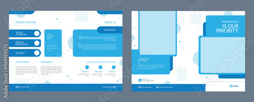 Medical Health Conference live webinar banner invitation and social media post template. Healthcare webinar invitation design. Healthcare banner template