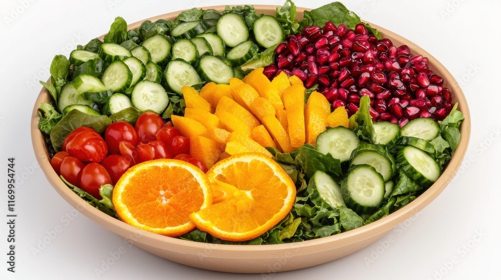 Colorful and Nutrient Dense Salad Bowl Featuring a Variety of Fresh Vegetables Fruits and Leafy Greens for a Healthy Plant Based Meal or Snack Colorful and Nutrient Dense Salad Bowl Featuring a Variety of Fresh Vegetables Fruits and Leafy Greens for a Healthy Plant Based Meal or Snack