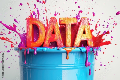 Too much useless and fake data and information online or on social media. Consuming too much junk information. Word 