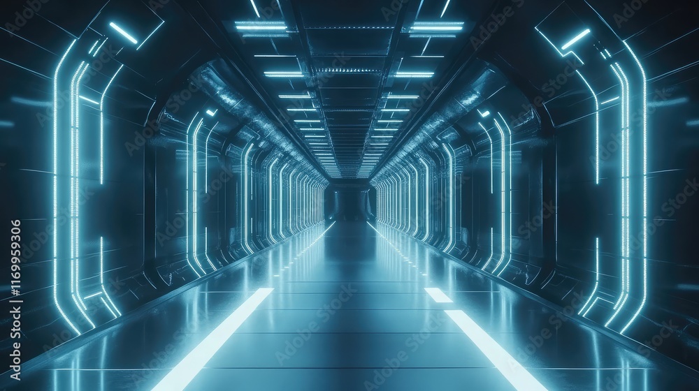 Abstract futuristic background with glowing circuits and holographic effects in cool tones. No text, no people. Abstract futuristic background with glowing circuits and holographic effects in cool tones. No text, no people.