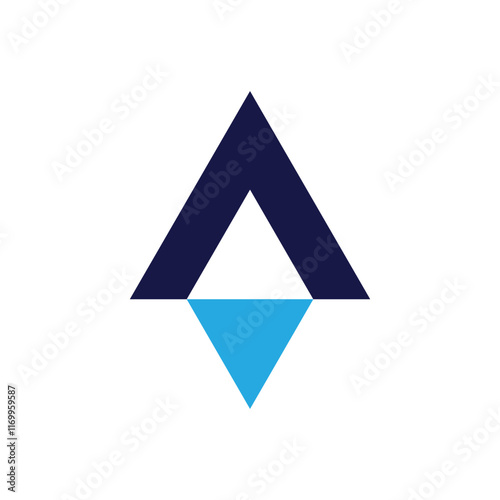 A bold, upward-pointing arrow formed by overlapping triangles, symbolizing progress and a gateway to new heights. represents stability and trust, innovation and a bright future.