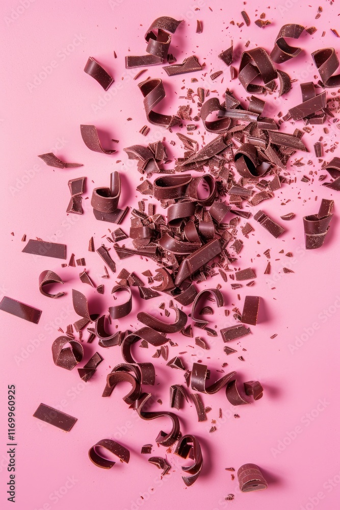 Obraz premium This is a photo of chocolate shavings.