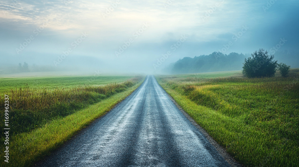 Naklejka premium road in the field