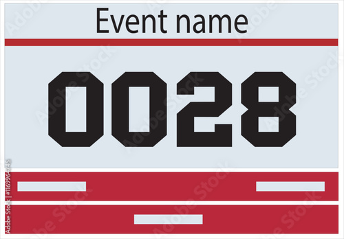 Bib Number Vector Illustration