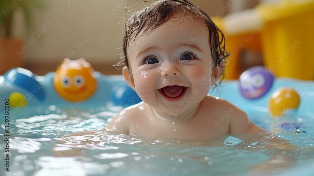 Laughter and Bubbles: A Child’s Delightful Bath Time Moment Laughter and Bubbles: A Child’s Delightful Bath Time Moment