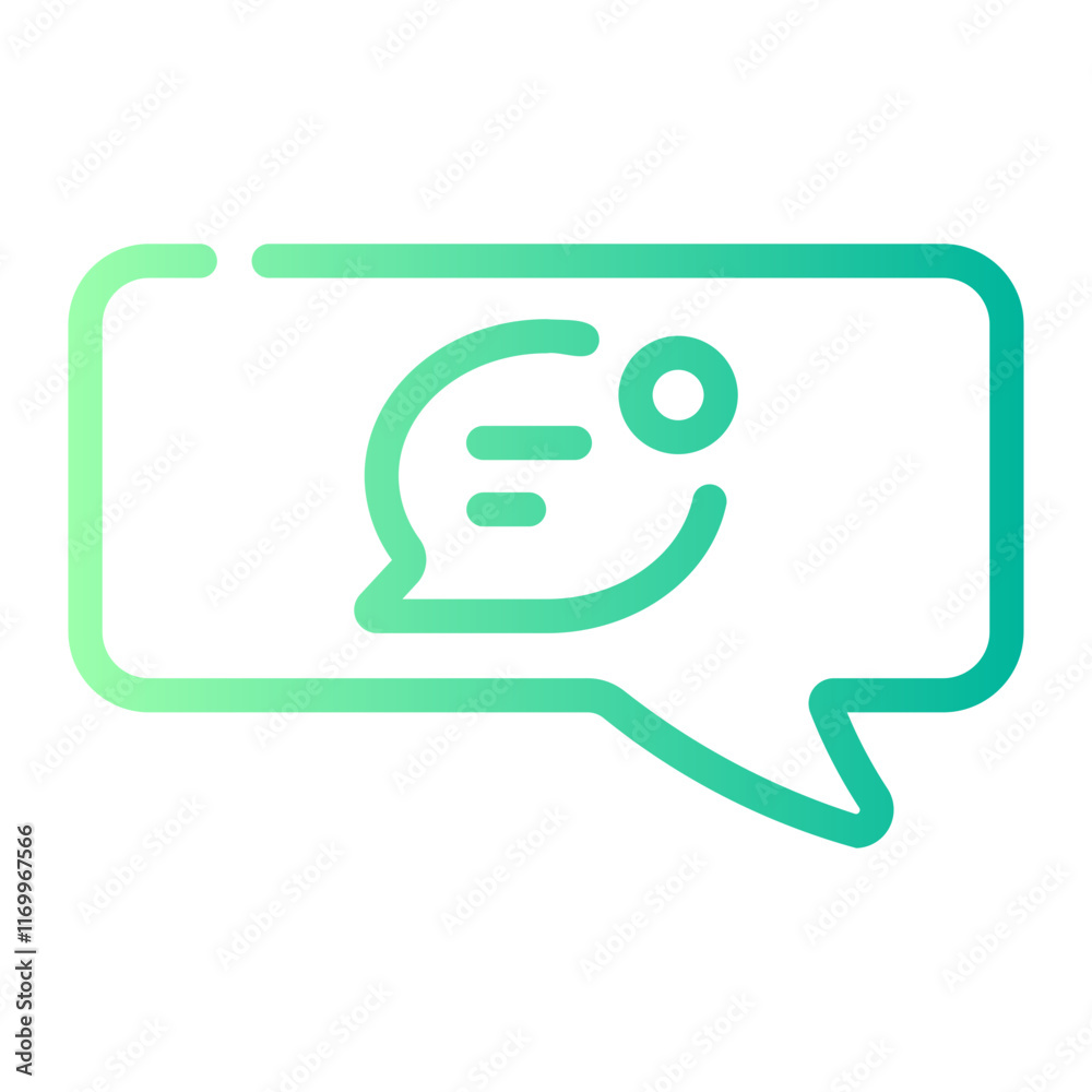 Fototapeta premium comment Line Gradient Icon