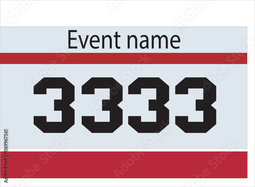 Bib Number Vector Illustration