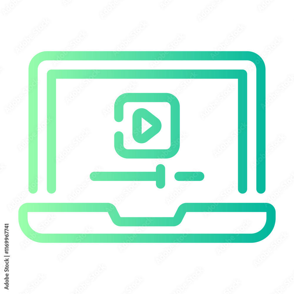 video marketing Line Gradient Icon video marketing Line Gradient Icon