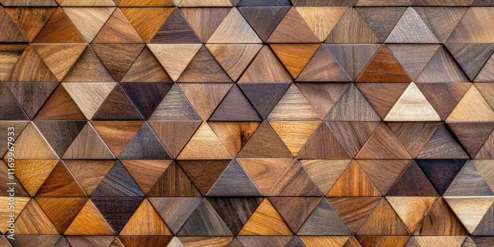 Wood grain pattern with triangles and squares. The pattern is made of wood and has a warm, natural feel Wood grain pattern with triangles and squares. The pattern is made of wood and has a warm, natural feel
