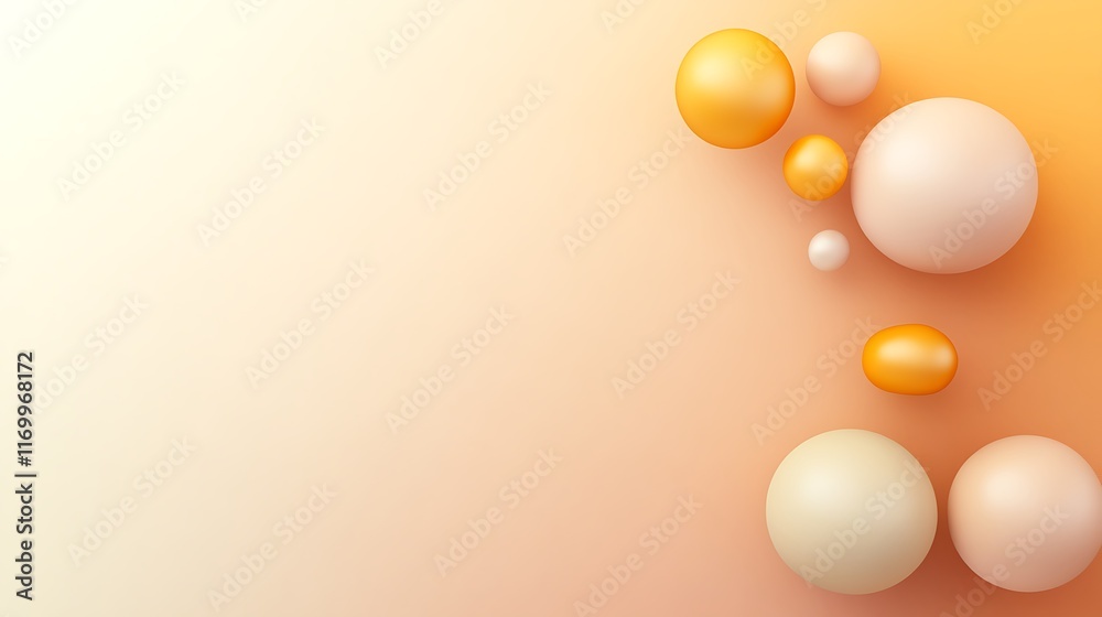 Abstract Background Featuring Orange and Beige Spheres Abstract Background Featuring Orange and Beige Spheres