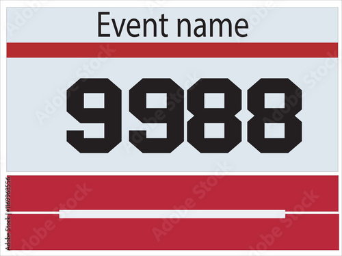 Bib Number Vector Illustration