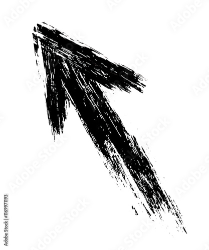 Vector hand drawn ink arrow sketch style Brush stroke of black arrows.