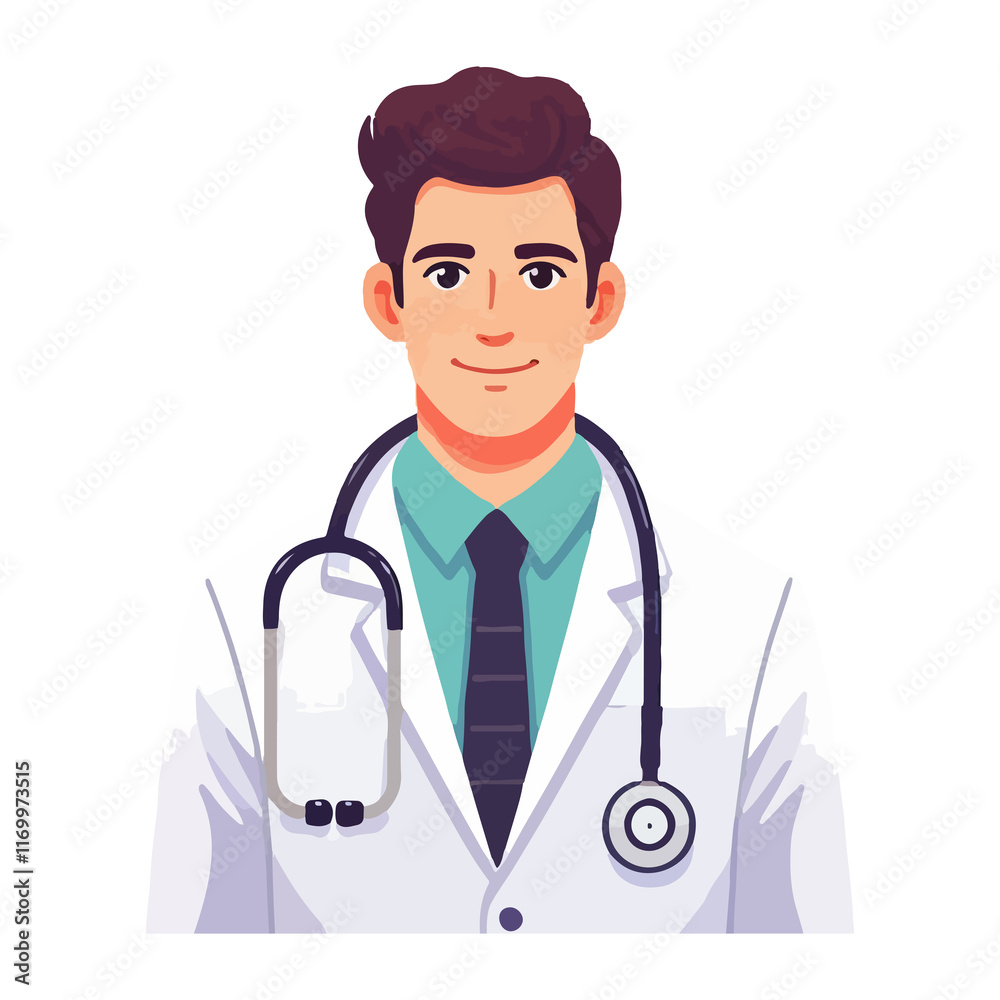 Fototapeta premium male and female doctor vector