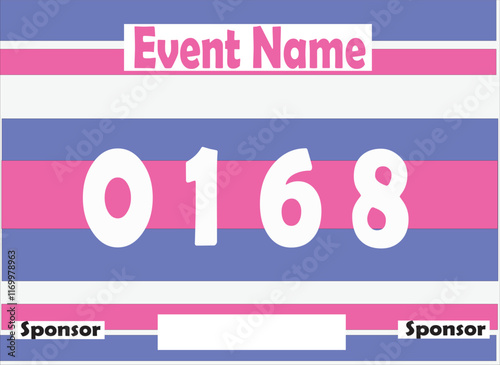 Bib number vector illustration