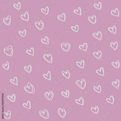 seamless background with hearts