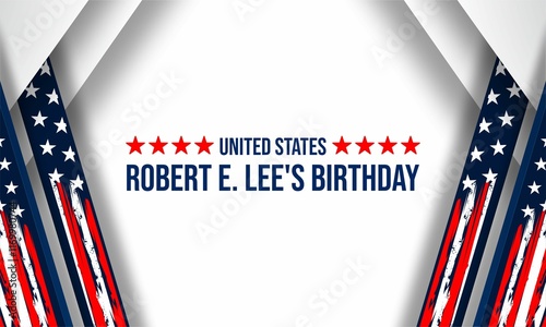 Robert E. Lee's Birthday ,confederate heroes day , vektor design photo