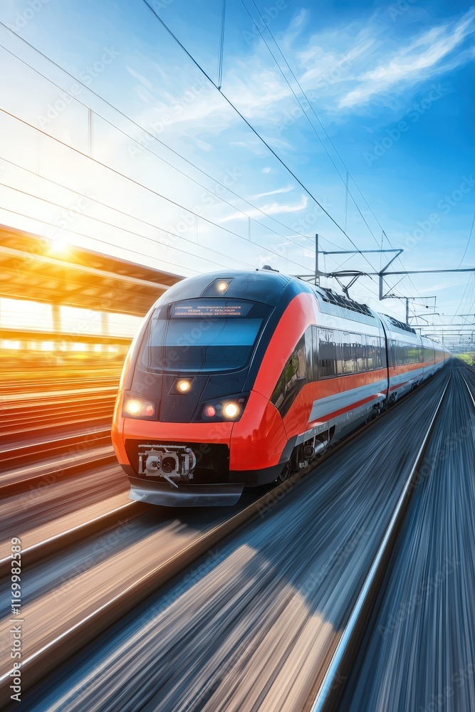 Electric trains moving through scenic landscapes powered by solar grids Electric trains moving through scenic landscapes powered by solar grids