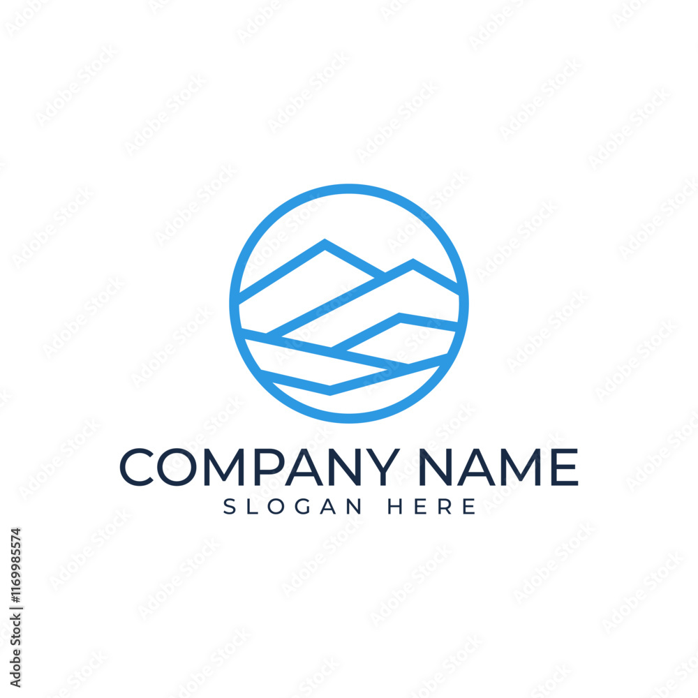 Minimalist circular logo with stylized mountains, symbolizing nature and tranquility. Green color conveys harmony and peace. Ideal for travel, tourism, and outdoor-related businesses. Minimalist circular logo with stylized mountains, symbolizing nature and tranquility. Green color conveys harmony and peace. Ideal for travel, tourism, and outdoor-related businesses.