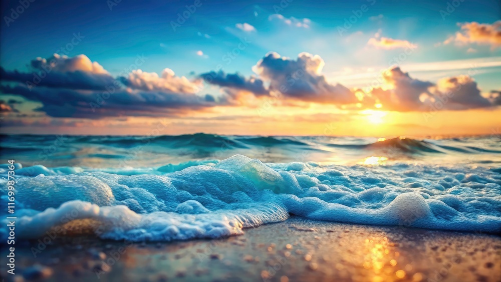 Abstract coastal photography: soft sea foam texture, dreamy blue ocean gradient background. Abstract coastal photography: soft sea foam texture, dreamy blue ocean gradient background.