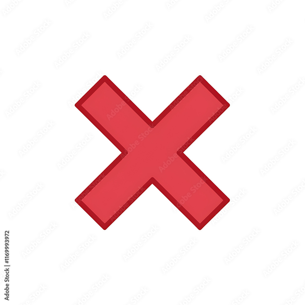 Red Cross Mark, Symbol of Cancellation, Denial, or Erroron transparent background Red Cross Mark, Symbol of Cancellation, Denial, or Erroron transparent background