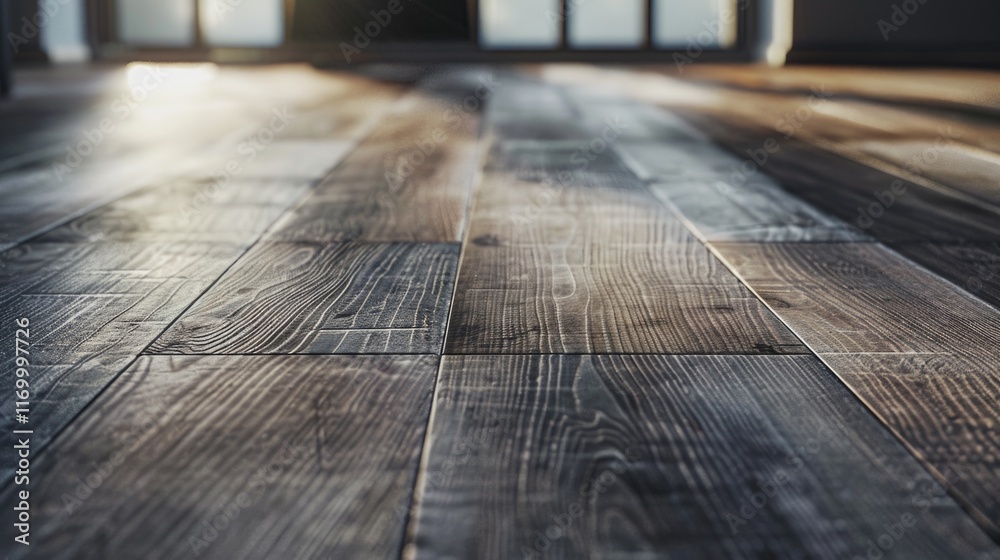 Wood grain pattern on floor panels, installed to a high standard. Wood grain pattern on floor panels, installed to a high standard.