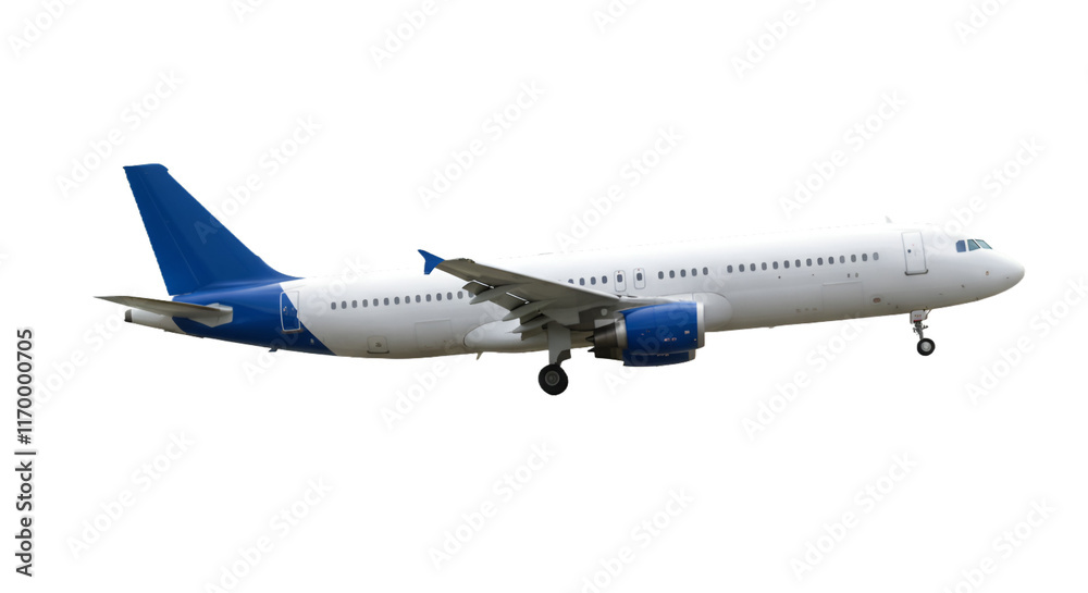 Obraz premium typical airplane isolated on transparent background.