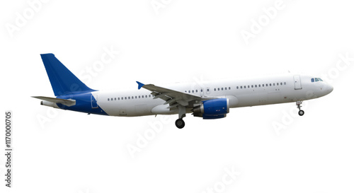 typical airplane isolated on transparent background.