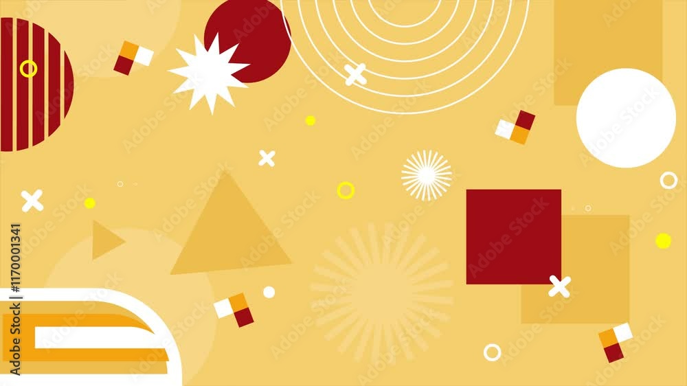 modern background with vibrant geometric shapes composition and abstract design seamless 4k video background motion pop art design modern background with vibrant geometric shapes composition and abstract design seamless 4k video background motion pop art design
