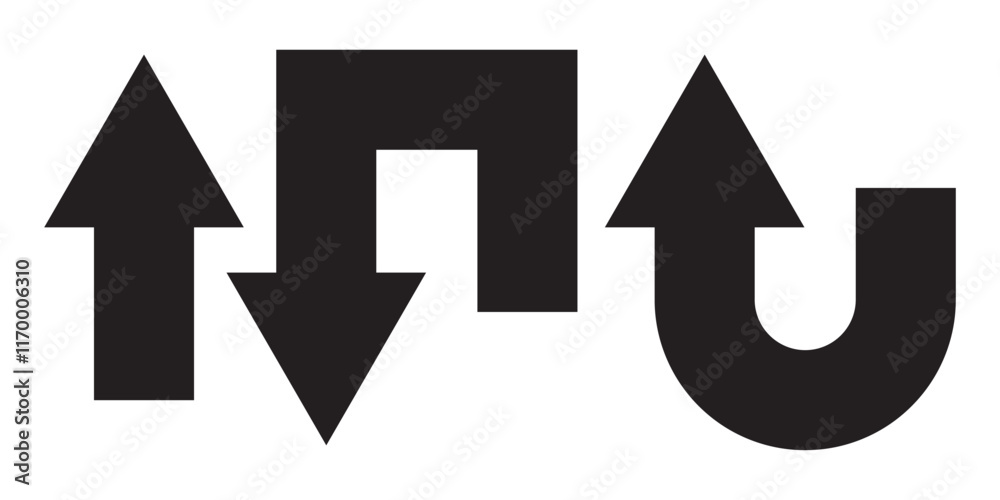 U turn symbol U turn symbol