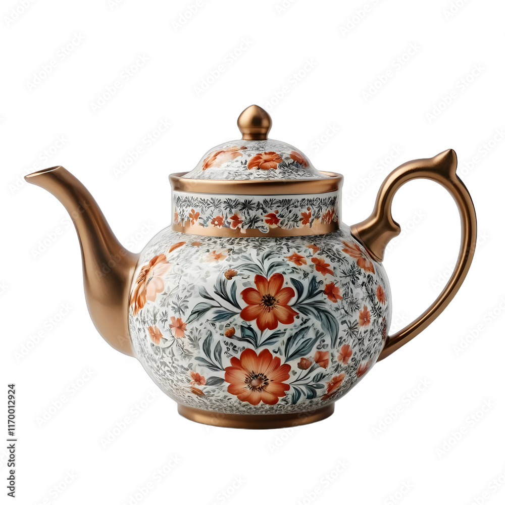 Elegant Floral Teapot A Delicate Hand-Painted Design Elegant Floral Teapot A Delicate Hand-Painted Design