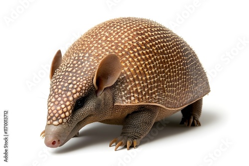 Armadillo Isolated on White Background. photo