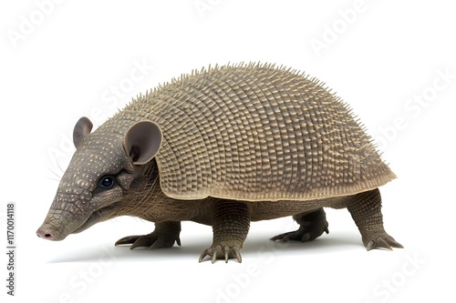 Armadillo Isolated on White Background. photo