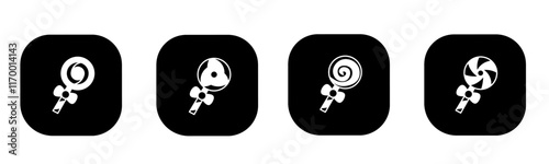 Lolipop icon in flat. A lolipop icon design. Stock vector.