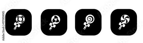 Lolipop icon in flat. A lolipop icon design. Stock vector.