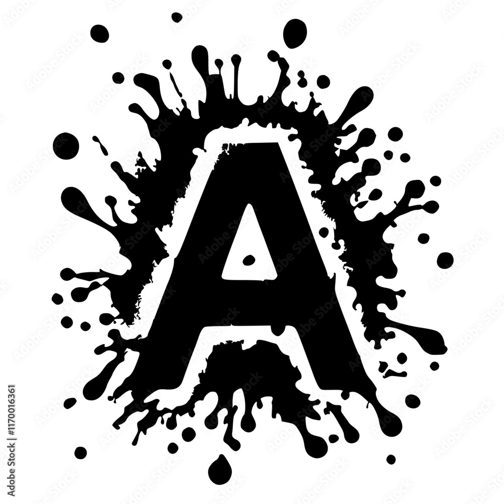 Abstract letter A silhouette