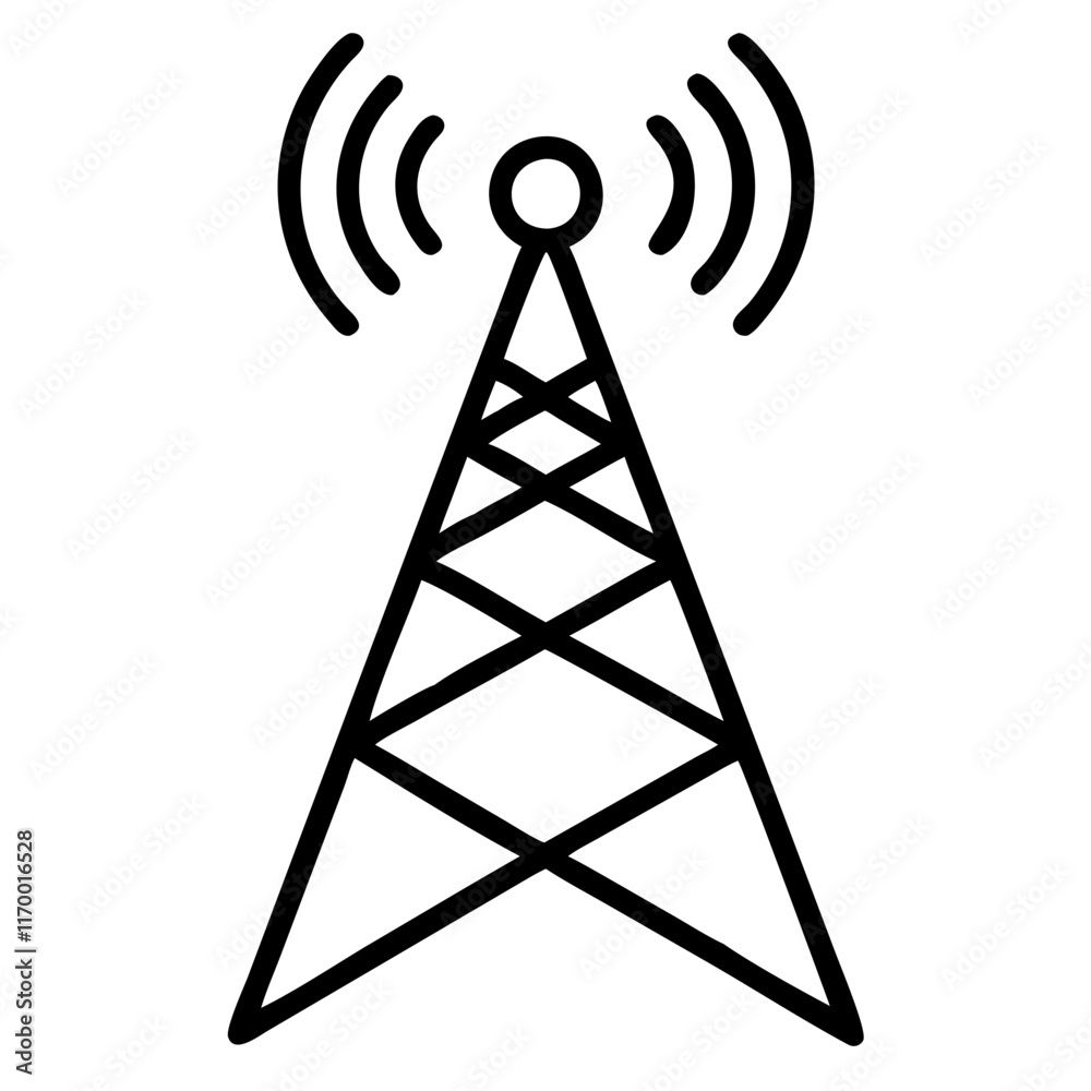 Radio tower icon vector illustration Radio tower icon vector illustration