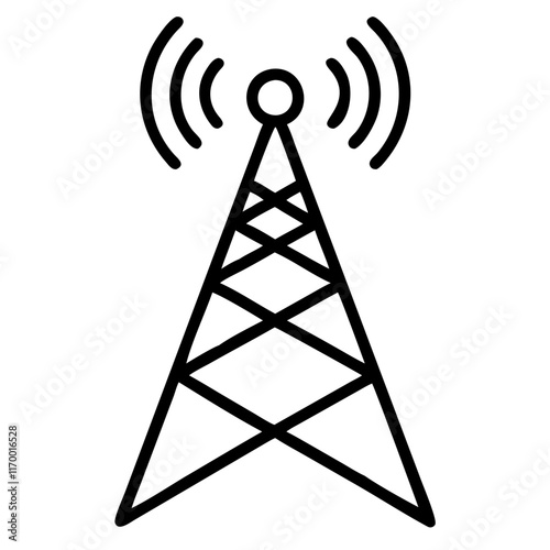 Radio tower icon vector illustration