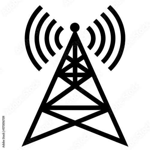 Radio tower icon vector