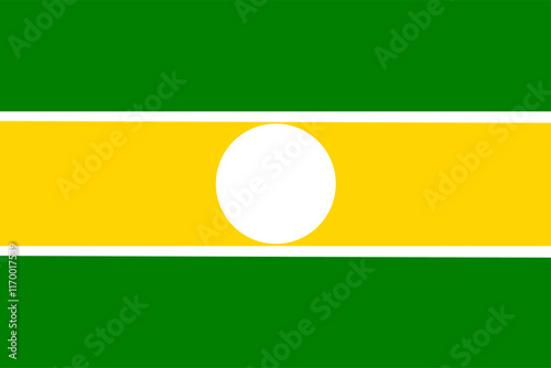 Flag cajica City, Country Colombia, Vector illustration