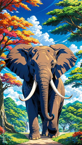 elephant wallpaper ai picture