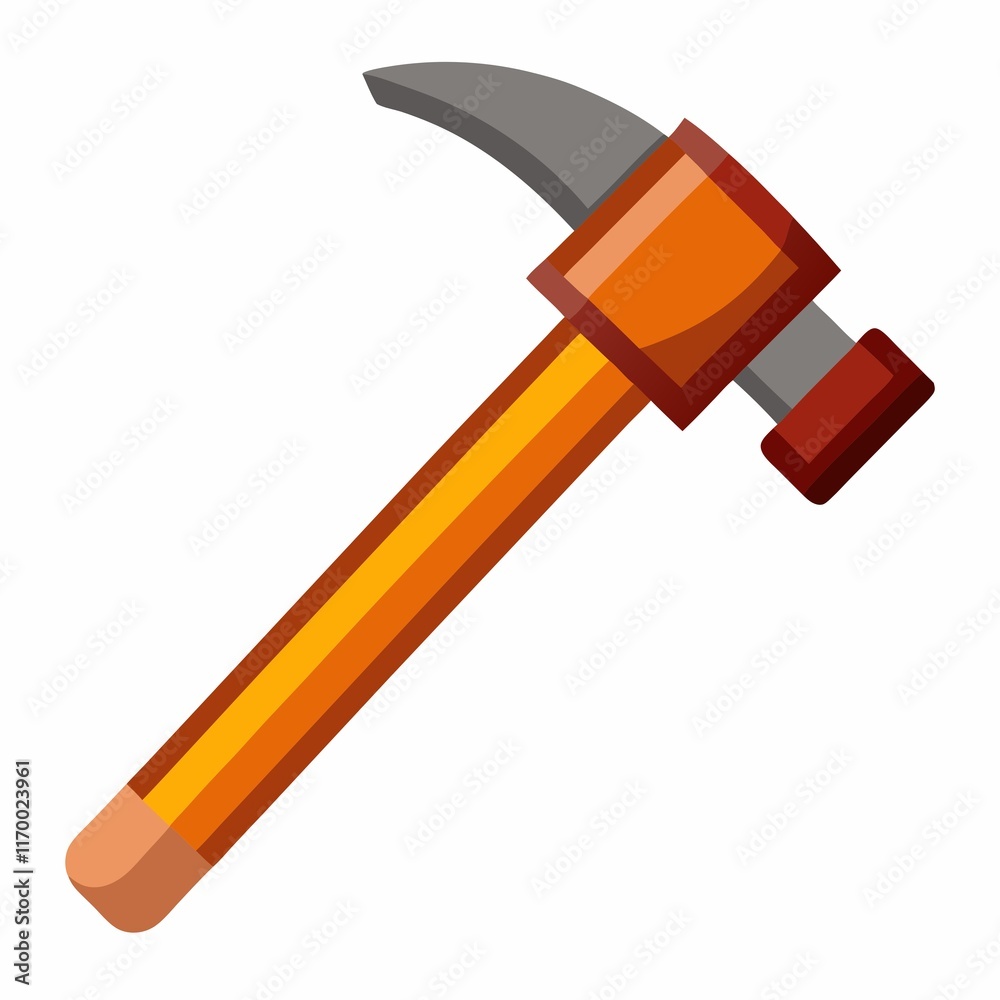 hammer and nails illustration on white background hammer and nails illustration on white background