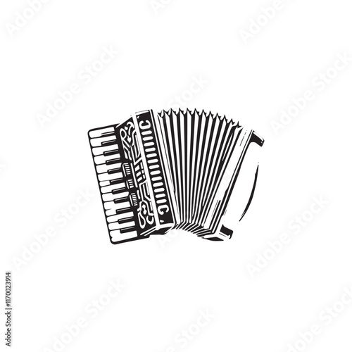 Accordion silhouette icon vector symbol design illustration.