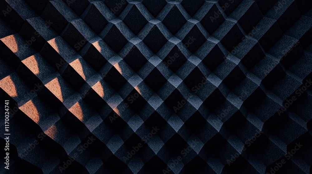 Abstract Dark Diamond Pattern Texture Geometric 3D Background Abstract Dark Diamond Pattern Texture Geometric 3D Background