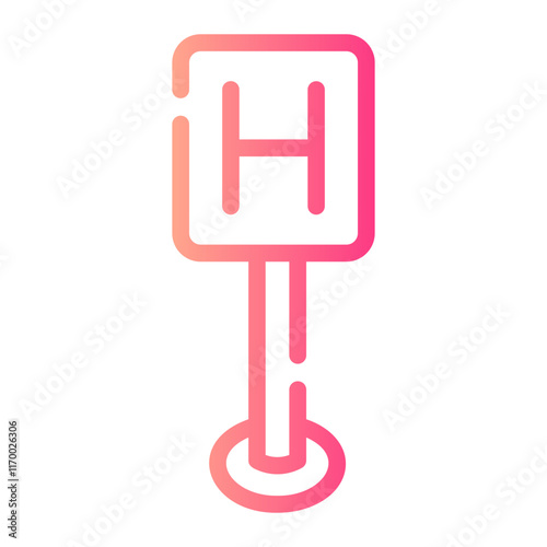 hospital Line Gradient Icon