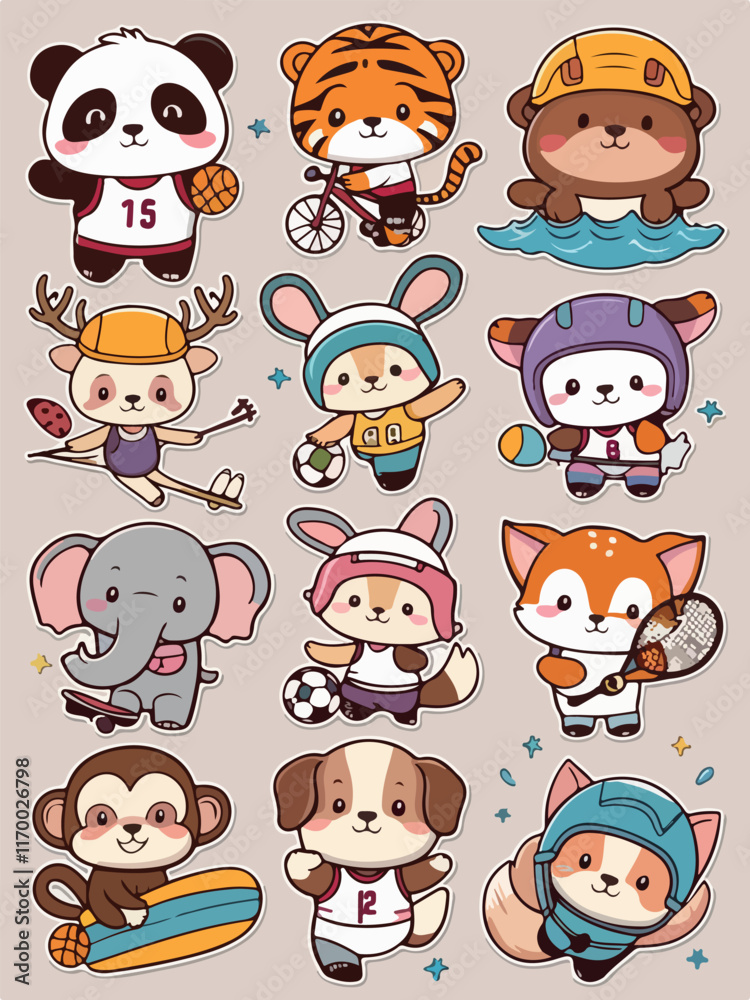 set of colorful animals set of colorful animals