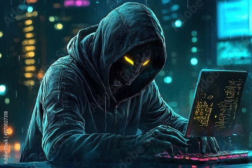 The intersection of technology and rebellion in cyberpunk art.