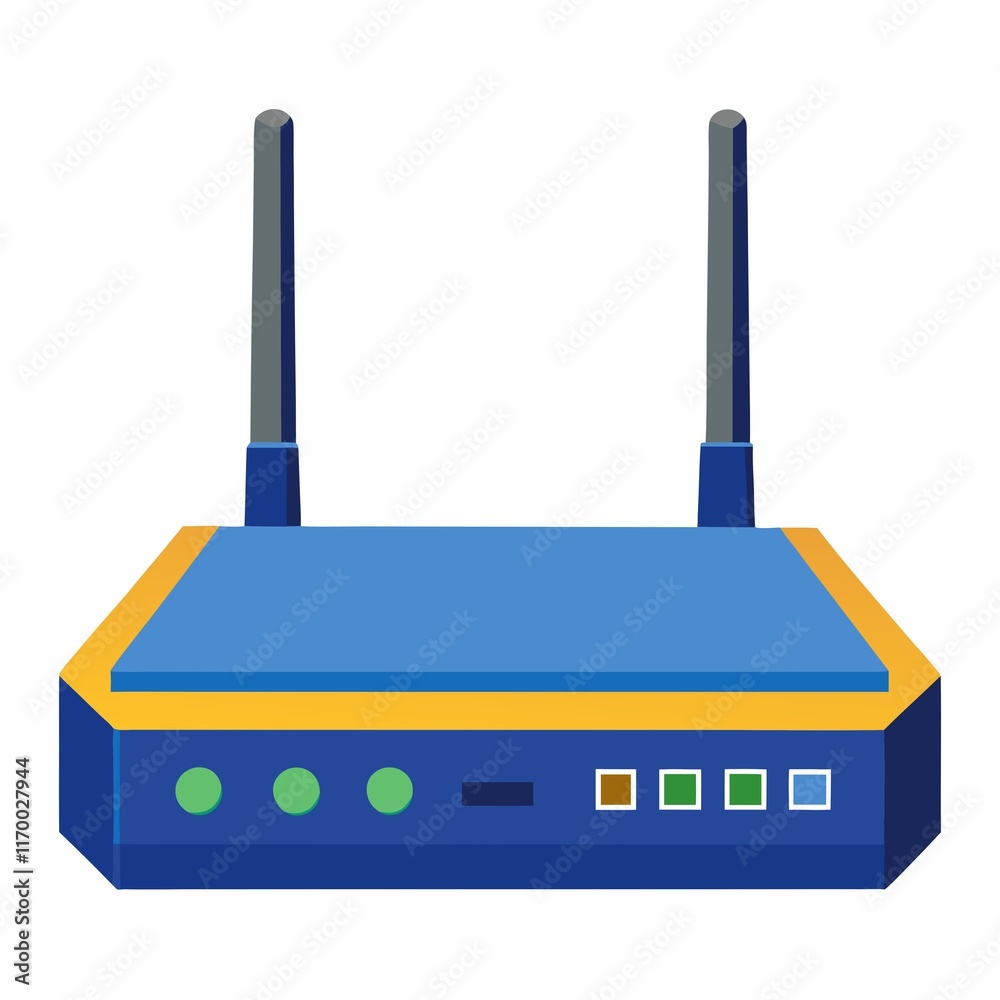 Obraz premium wireless router network