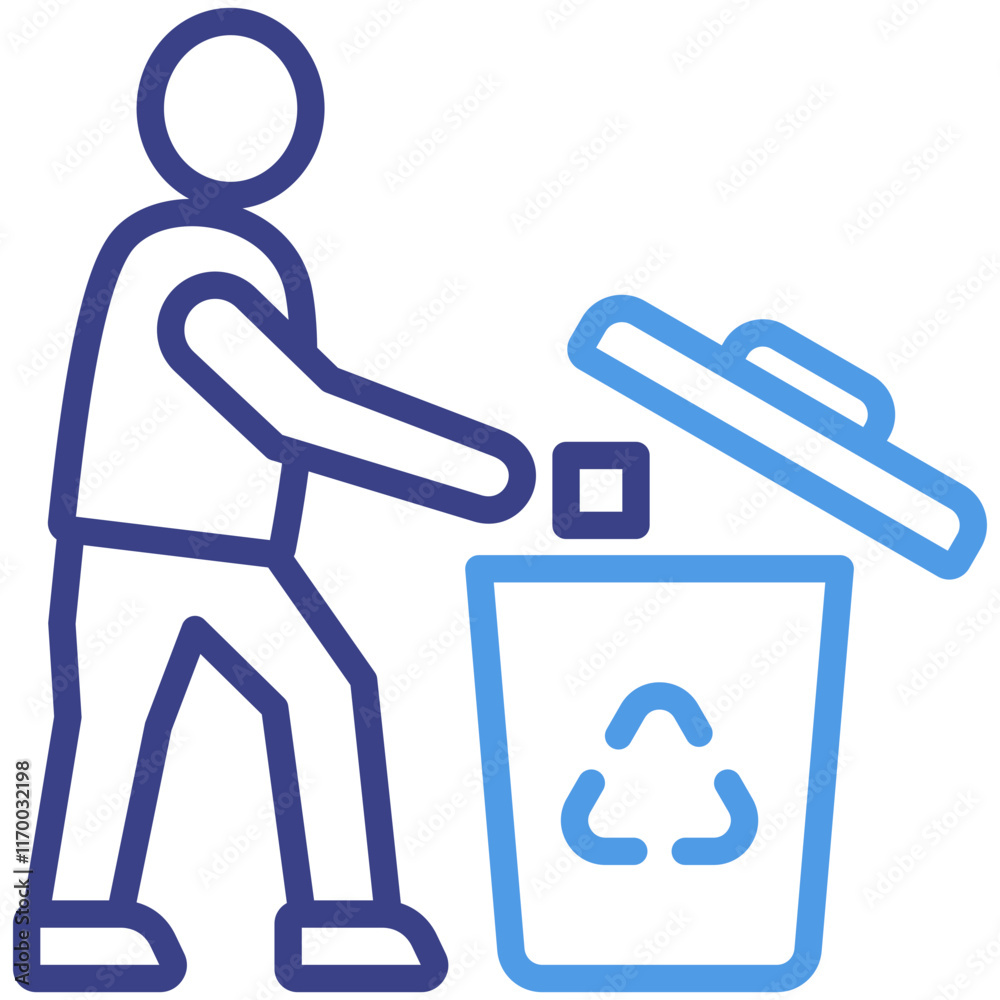 Throwing Trash Icon