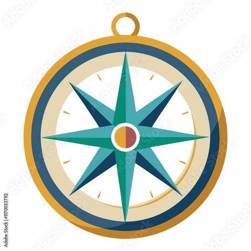 compass on a white background