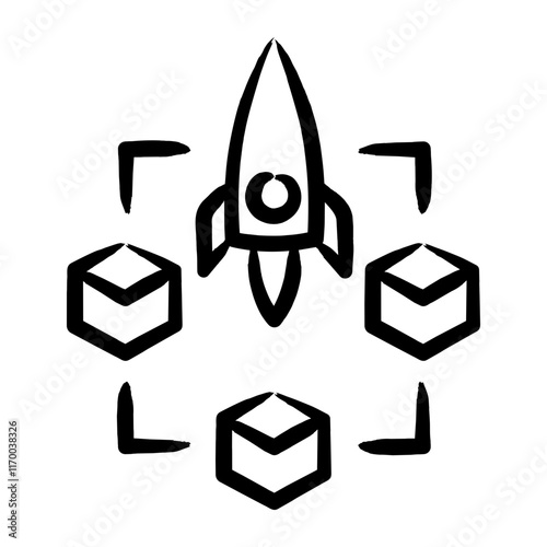 Blockchain Startup Icon